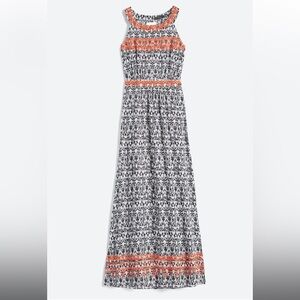 THML Black and White Dress with Orange Trim